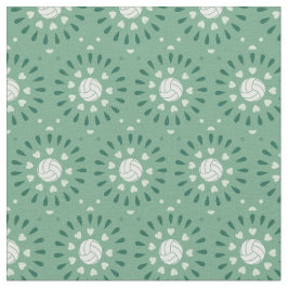Tecido Padrão de caleidoscópio Verde Volicbolas