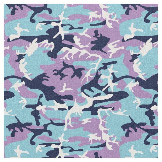 Tecido Padrão de Camo - Marinho azul roxo Branco (Detalhe)