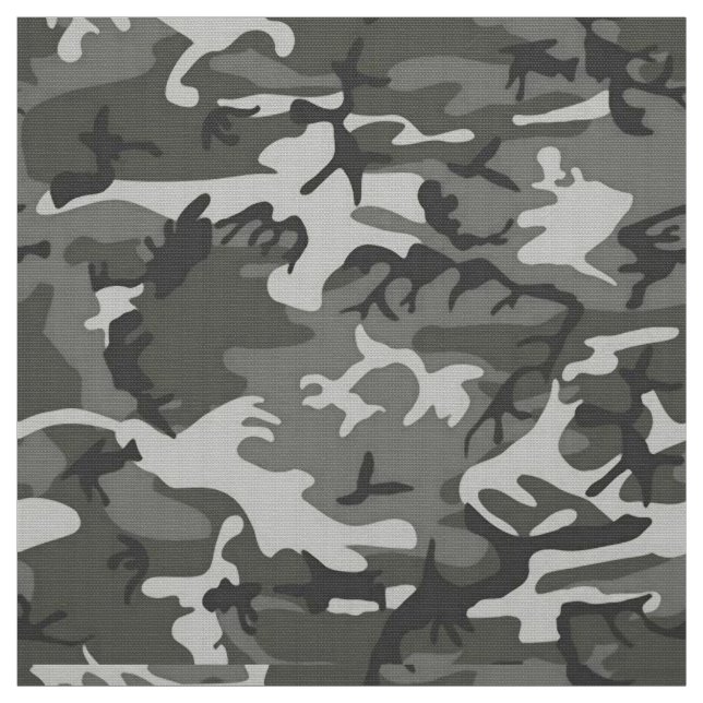 Tecido Padrão de Camuflagem, Sombras de Cinza com Preto (Modelo)