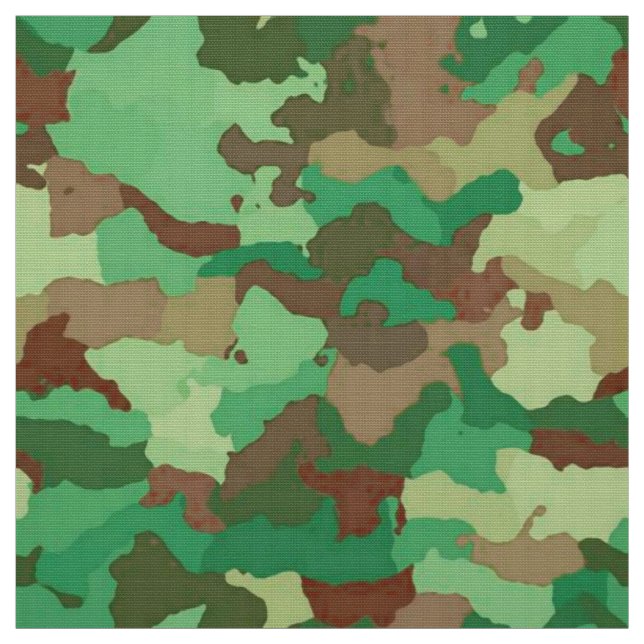 Tecido Padrão de Camuflagem, Verde, Marrom e Banho (Modelo)