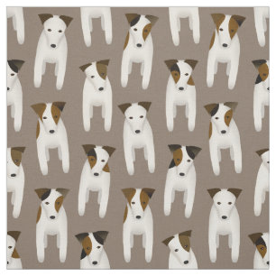 Tecido padrão de cão do Jack Russell Terriers