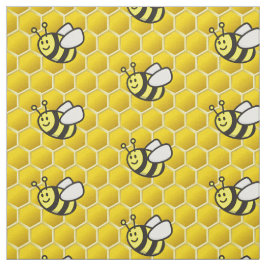 Tecido Padrão de Cartoon de Honeybee