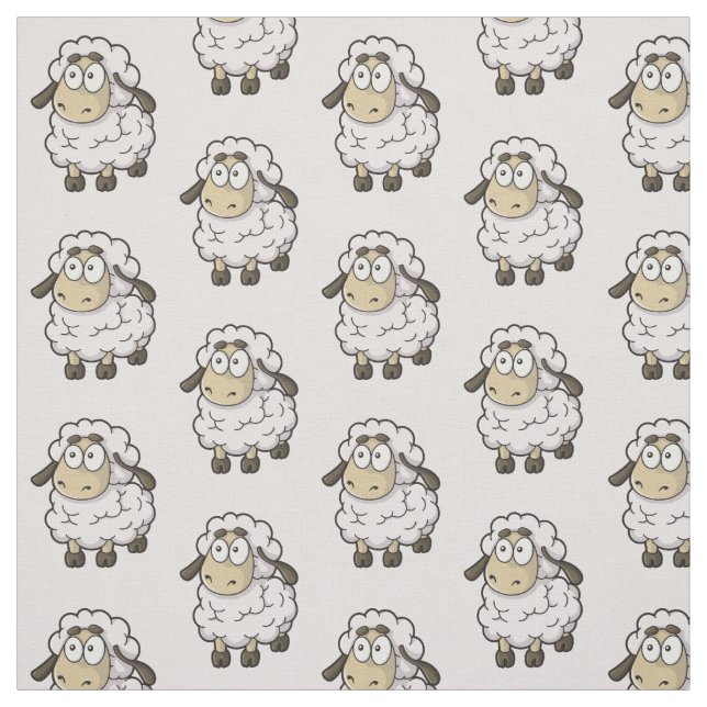 Tecido Padrão de Cartoon de Ovinos (Modelo)