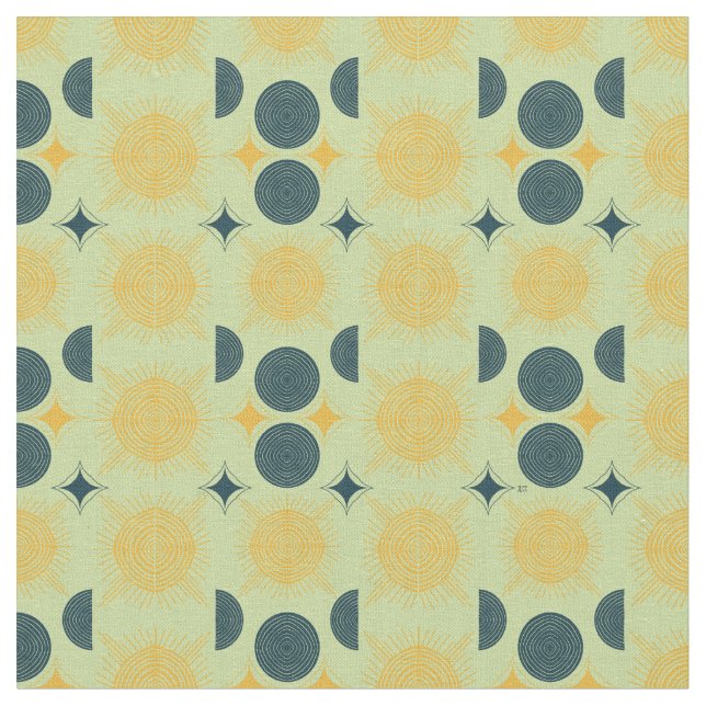 Tecido Padrão de Casa de Moeda do Sol Celestial (Detalhe)