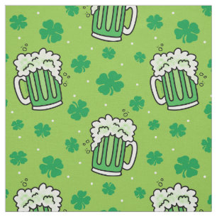 Tecido Padrão de Cerveja Verde do Dia de São Patrício