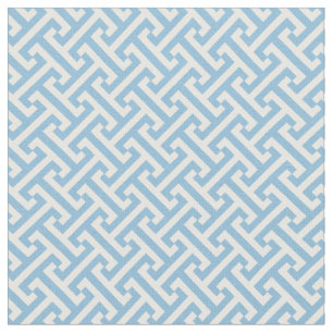 Tecido Padrão de chave grega azul-céu
