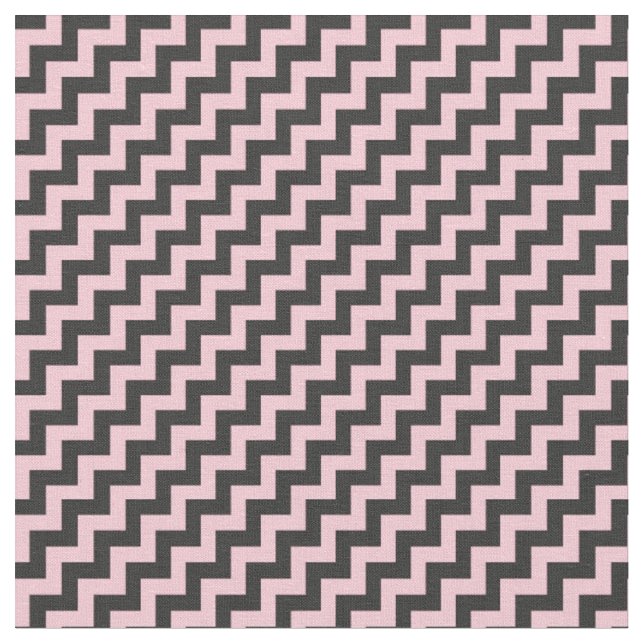 Tecido padrão de chevron rosa e cinza (Detalhe)