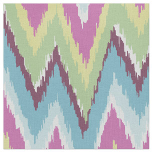 Tecido Padrão de chevron tribal de ikat colorido