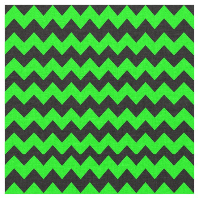 Tecido Padrão de Chevron Verde e Preto Brilhante (Detalhe)