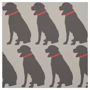 Tecido Padrão de Chocolate de Cão Labrador