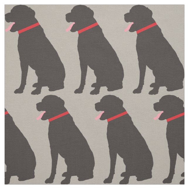 Tecido Padrão de Chocolate de Cão Labrador (Modelo)