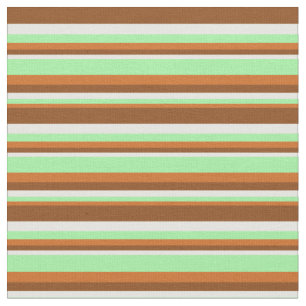 Tecido Padrão de Chocolate, Verde, Branco e Castanho