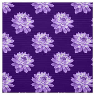 Tecido Padrão de Chrysanthemum - Roxo Profundo