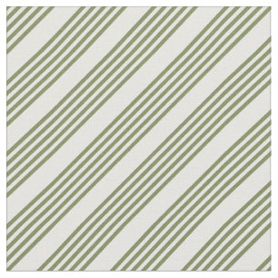Tecido Padrão de cinco faixas verde-oliva e branco