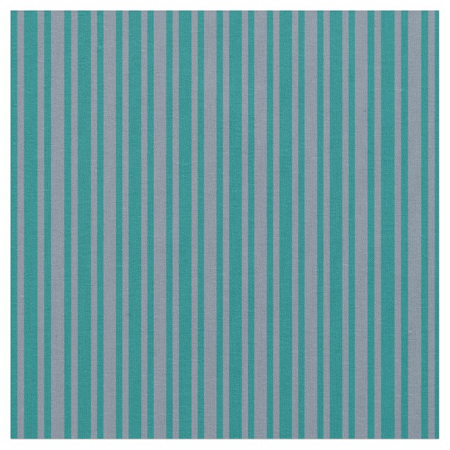 Tecido Padrão de Cinzas de Lata Leve e Stripes Teais (Detalhe)