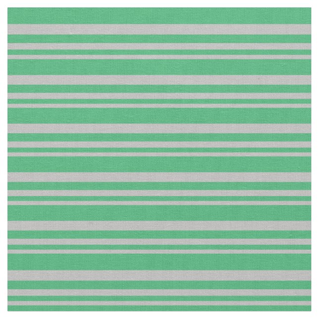 Tecido Padrão de cinzas e faixas verdes/linhas marítimas (Detalhe)
