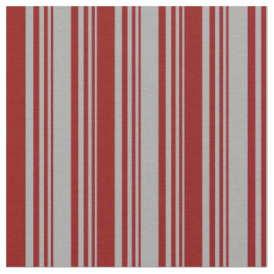 Tecido Padrão de Cinzas Escuras e Stripes Vermelhas Escur