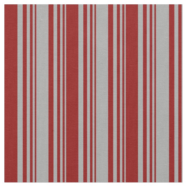 Tecido Padrão de Cinzas Escuras e Stripes Vermelhas Escur (Detalhe)
