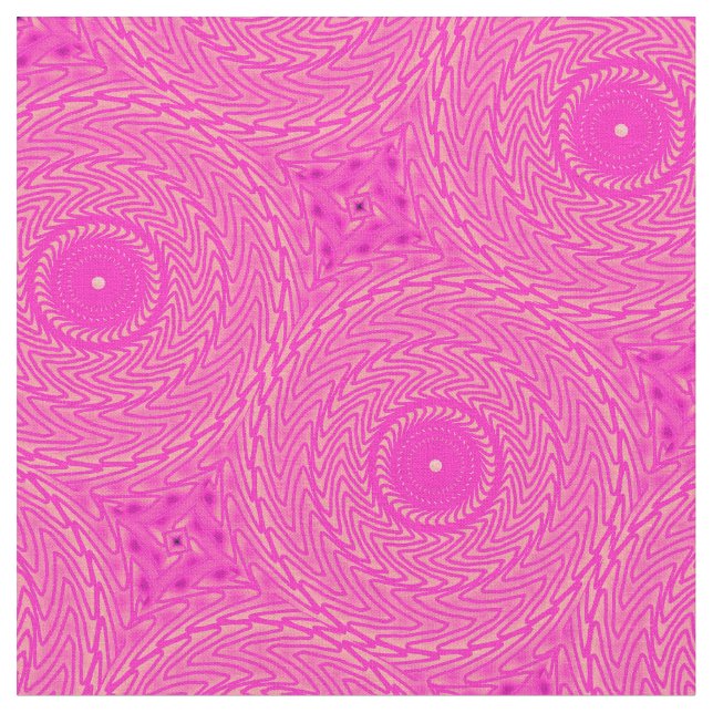 Tecido Padrão de círculos rosa quente (Detalhe)