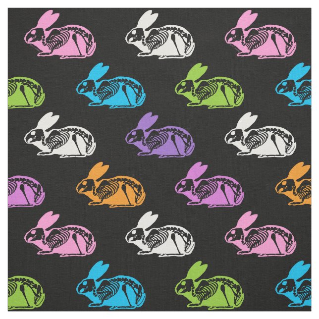 Tecido Padrão de Coelhos do Esqueleto (Modelo)