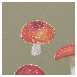 Tecido Padrão de Cogumelos