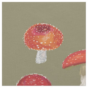 Tecido Padrão de Cogumelos