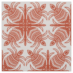 Tecido padrão de colcha do abacaxi tropical moderno