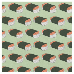 Tecido Padrão de Comida de Musubi Sushi no Havaí