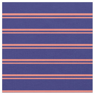 Tecido Padrão de cor azul de salmão e meia-noite