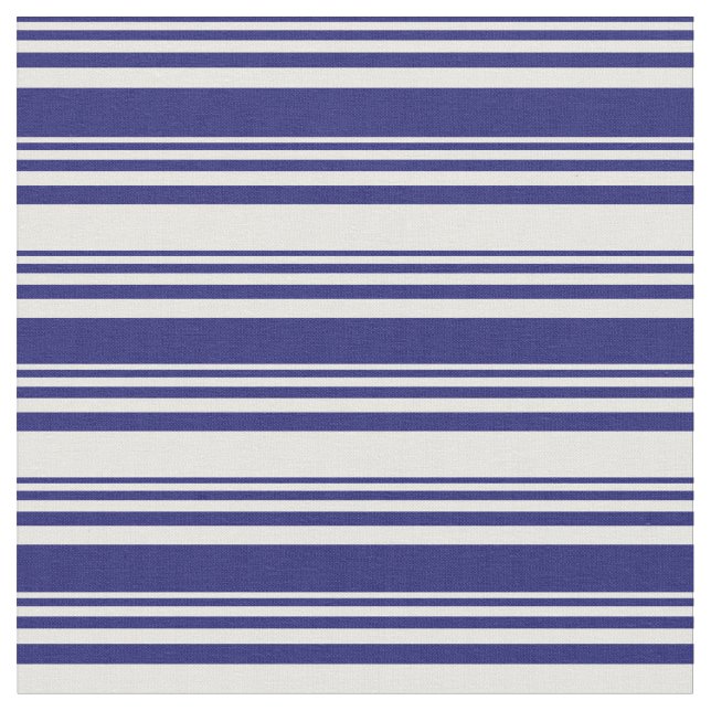 Tecido Padrão de Cor Azul e Creme da Meia-Noite (Detalhe)