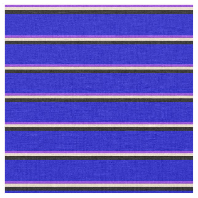 Tecido Padrão de cor roxa, castanha, preta e azul (Detalhe)