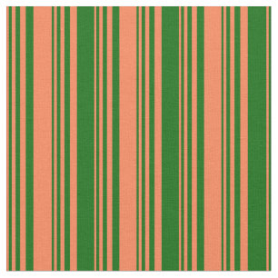 Tecido Padrão de cor verde-coral e escuro
