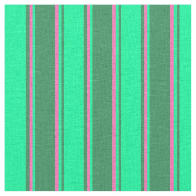 Tecido Padrão de cor verde, verde e rosa quente (Detalhe)