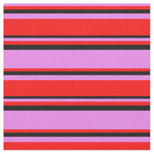 Tecido Padrão de cor violeta, vermelho e preto