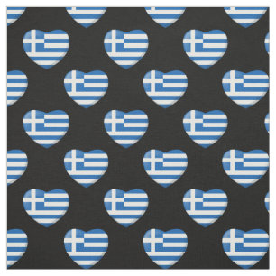 Tecido Padrão de Coração da Bandeira Grega
