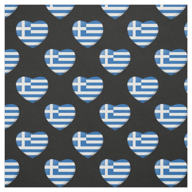 Tecido Padrão de Coração da Bandeira Grega (Modelo)