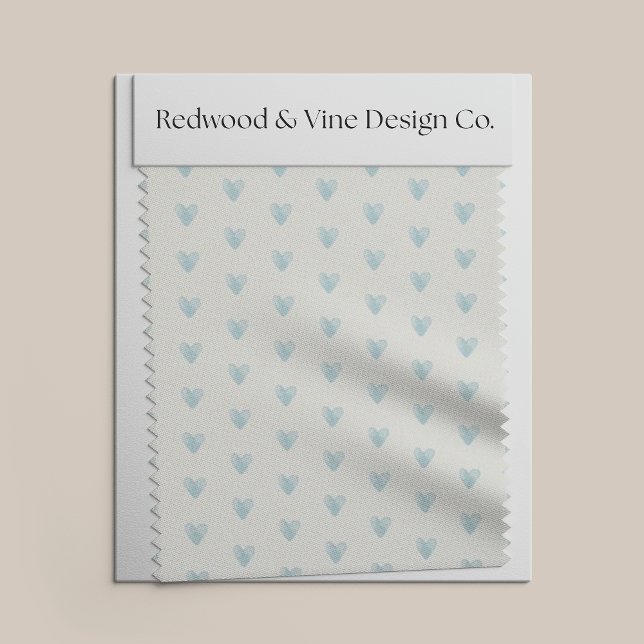 Tecido Padrão de Corações Pequenos | Pale Teal Aqua (Criador carregado)