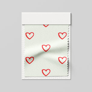 Tecido Padrão de Corações Vermelhos, Fofo, Amor