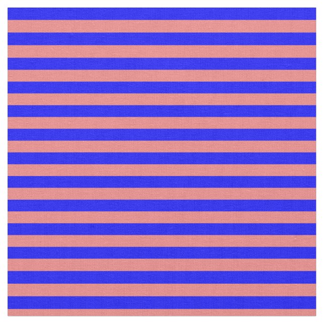 Tecido Padrão de Coral Claro e Linhas/Faixa Azul (Detalhe)