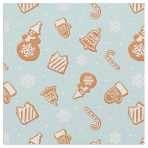 Tecido Padrão de cozinheiros de pão de Natal