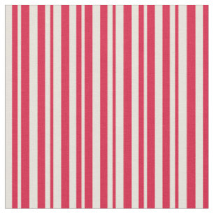 Tecido Padrão de Crimson e Beige Lined/Striped