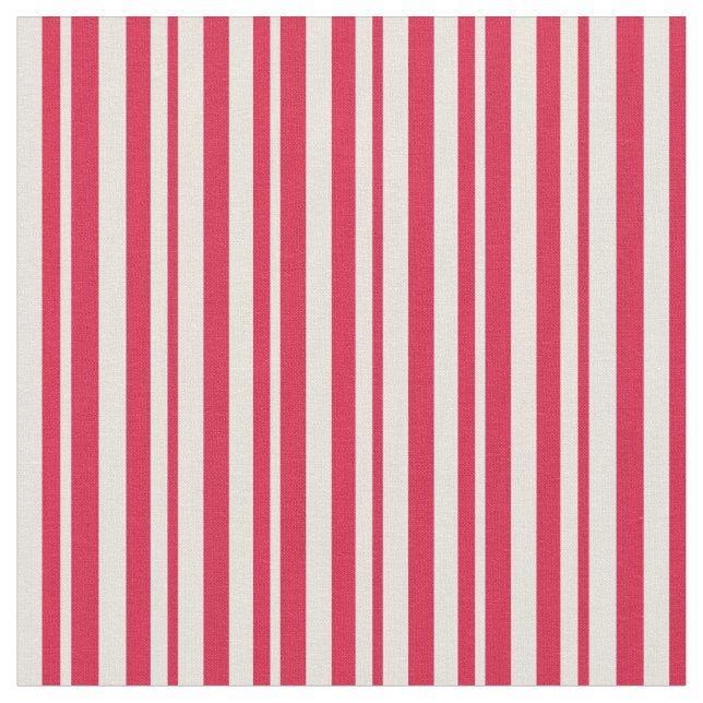 Tecido Padrão de Crimson e Beige Lined/Striped (Detalhe)
