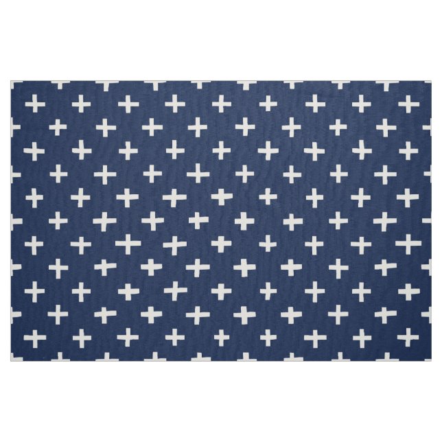 Tecido Padrão de Cruzamentos - Indigo (Fat Quarter)