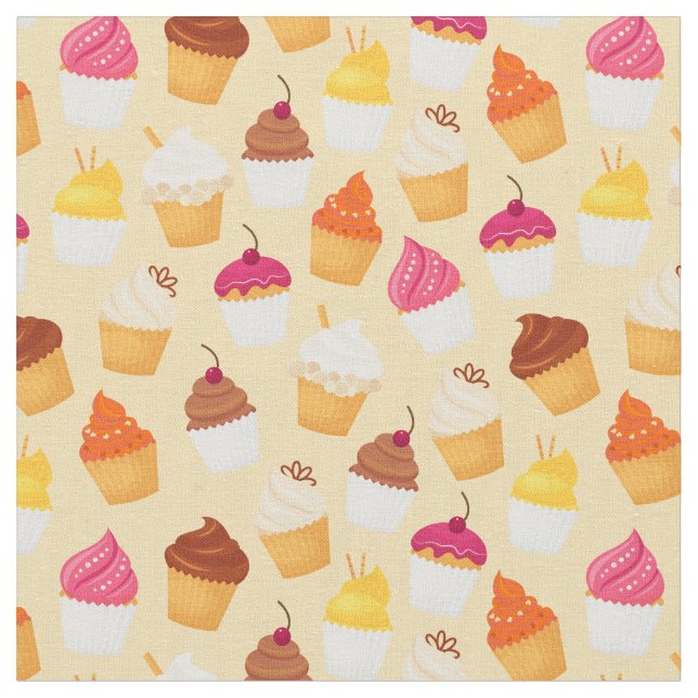Tecido Padrão de cupcake cúmulo (Detalhe)