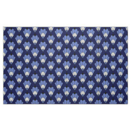 Tecido Padrão de Deco de Arte Azul e marinho