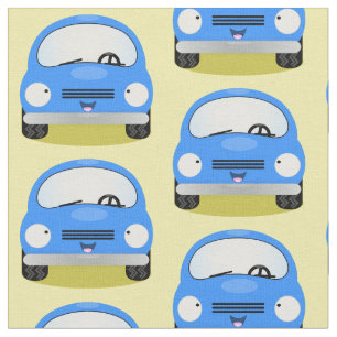 Tecido Padrão de desenho animado de carro fofo