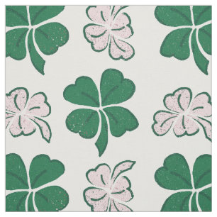 Tecido Padrão de Desenho de Shamrock de Trevo Verde Moder