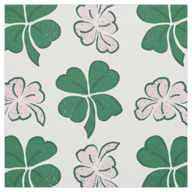 Tecido Padrão de Desenho de Shamrock de Trevo Verde Moder (Modelo)