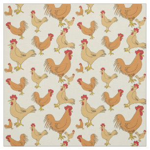 Tecido Padrão de Design de frango castanho