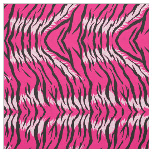 Tecido Padrão de design de pele de tigre rosa 